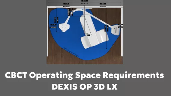 CBCT operating space requirements - OP 3D LX