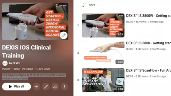 DEXIS IOS Clinical Training Playlist