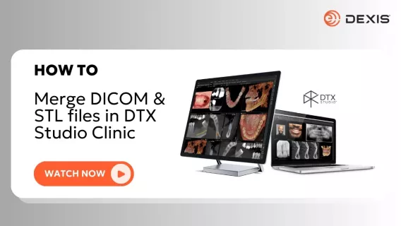 How to merge a DICOM and STL file in DTX Studio Clinic