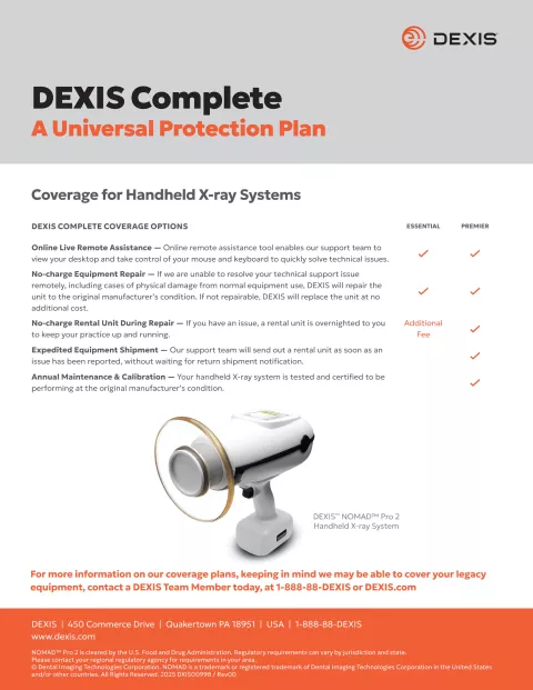 DEXIS Complete Handheld X-Ray Protection Plan
